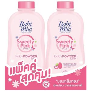 เบบี้มายด์แป้งสีชมพู 350กรัม แพค 2