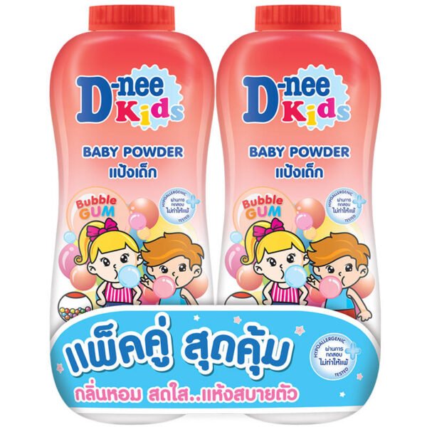 ดีนี่คิดส์แป้งเด็กบับเบิ้ลกัม 350กรัม แพคคู่